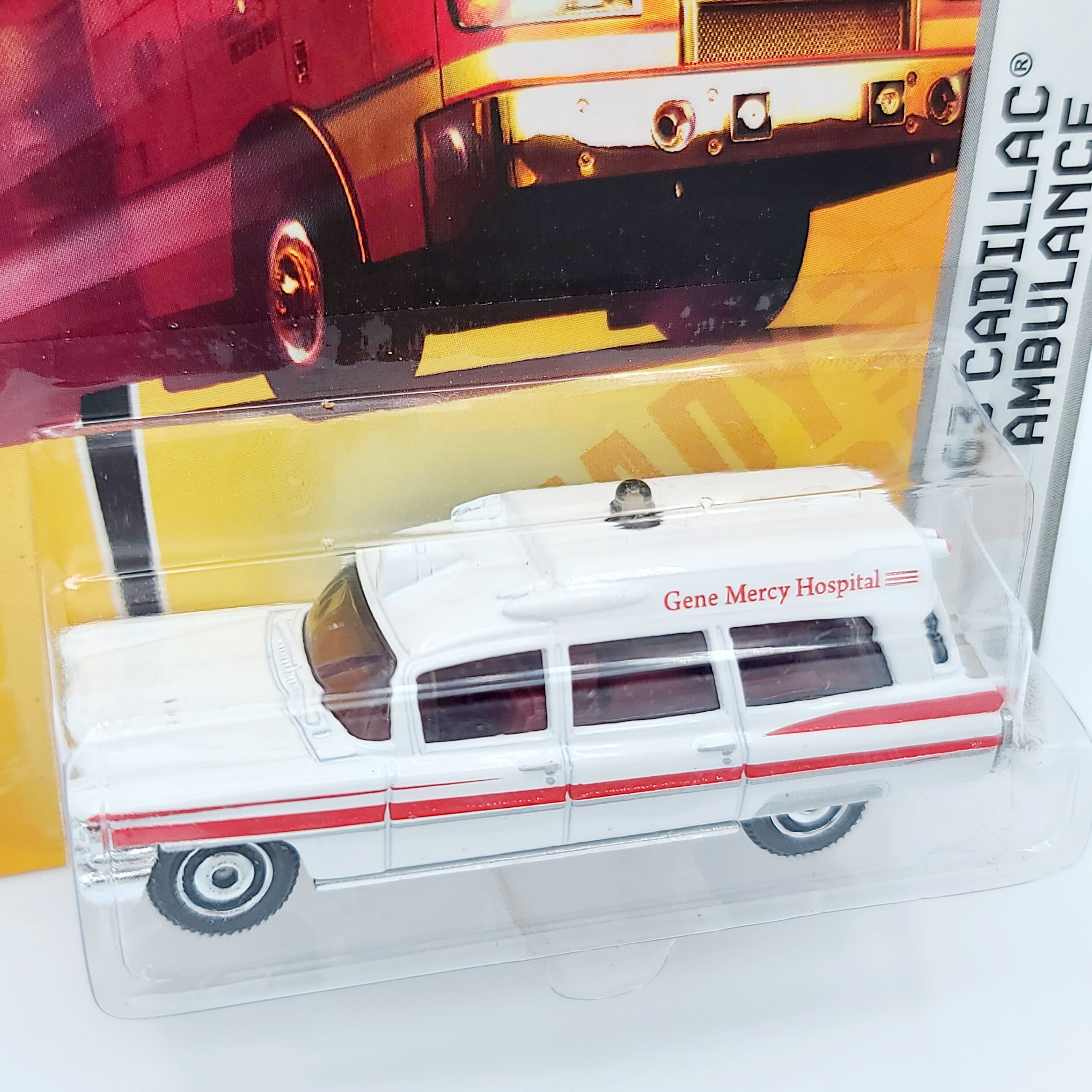 Matchbox '63 Cadillac Ambulance "Gene Mercy Hospital" (2009 MBX Basic - Emergency Response)